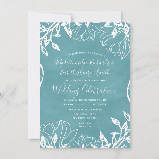 Faire-part de mariage Arrière - plan modifiable co (Devant)