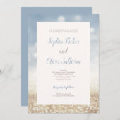 Faire-part de mariage Arrière - plan Parties scint (Devant / Derrière)