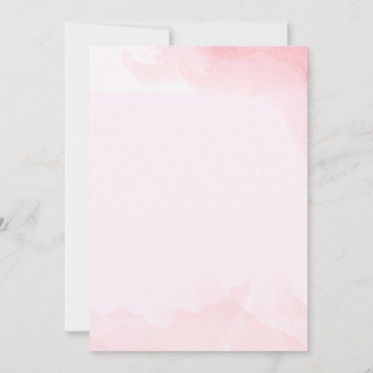 Faire-part de mariage Arrière - plan rose moderne (Dos)