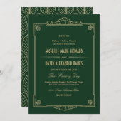 Faire-part de mariage Art Déco (Devant / Derrière)