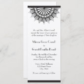 Faire-part de mariage Art déco (Devant / Derrière)