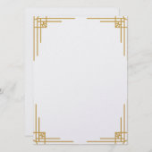 Faire-part de mariage Art Déco (Devant / Derrière)