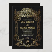 Faire-part de mariage Art déco (Devant / Derrière)