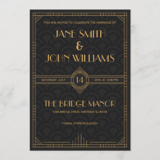 Faire-part de mariage Art déco