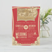 Faire-part de mariage Art déco (Debout devant)