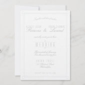 Faire-part de mariage Art déco clair et simple (Devant)