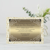 Faire-part de mariage Art déco des années 1920 en  (Debout devant)