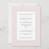 Faire-part de mariage Art déco moderne rose clair (Devant)