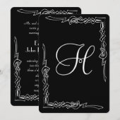 Faire-part de mariage Art Déco Monogramme (Devant / Derrière)