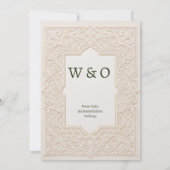 Faire-part de mariage Art Déco neutre (Dos)