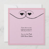 Faire-part de mariage Art déco rose (Dos)