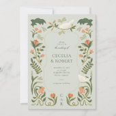 Faire-part de mariage Art déco vintage (Devant)