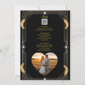 Faire-part de mariage Art déco vintage (Dos)