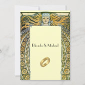 Faire-part de mariage Art déco vintage (Devant)