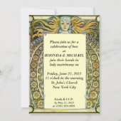 Faire-part de mariage Art déco vintage (Dos)