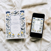 Faire-part de mariage Art déco vintage