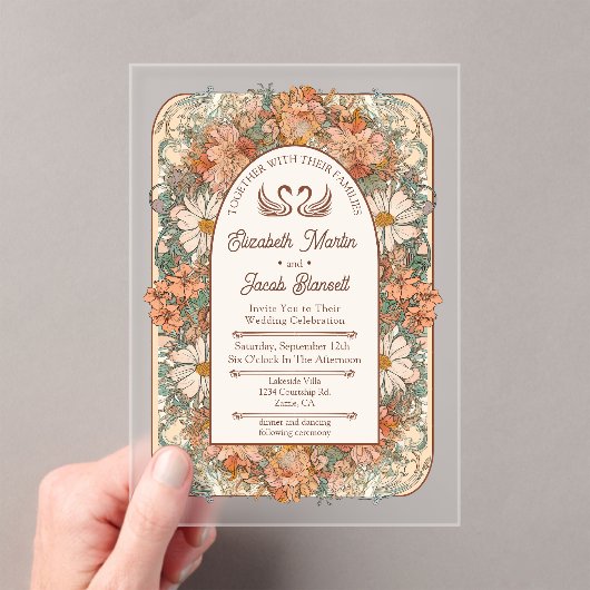 Faire-part de mariage Art nouveau (In situ (ordinateur de poche))