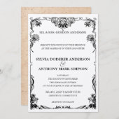 Faire-part de mariage Art nouveau (Devant / Derrière)