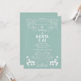 Faire-part de mariage Art nouveau