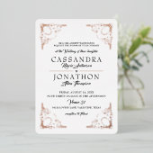 Faire-part de mariage - Art Nouveau avec poème (Debout devant)