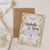 Faire-part de mariage Art nouveau | Élégant 5 po x