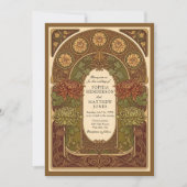 Faire-part de mariage Art nouveau en fleurs automn (Devant)