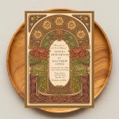 Faire-part de mariage Art nouveau en fleurs automn