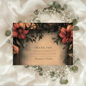 Faire-part de mariage Art nouveau floral foncé