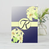 Faire-part de mariage Art nouveau Lillies (Debout devant)