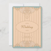 Faire-part de mariage Art Nouveau orné (Dos)