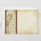 Faire-part de mariage Art nouveau Peacock Birds (Dos)