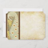 Faire-part de mariage Art nouveau Peacock Birds (Dos)