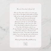 Faire-part de mariage - Art Nouveau & Poème 12 (Verso)