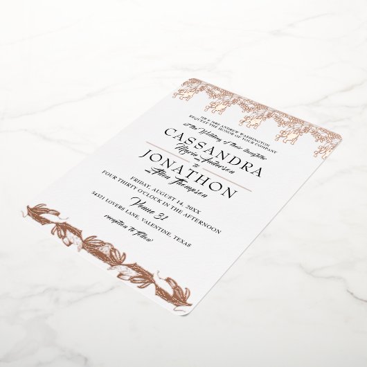 Faire-part de mariage - Art Nouveau & Poème 5 (Rotation)