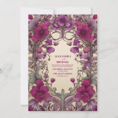 Faire-part de mariage Art Nouveau vintage (Devant)