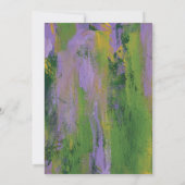 Faire-part de mariage artistique violet vert (Dos)