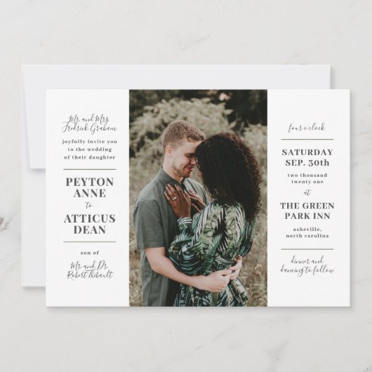 Faire-Part de Mariage Atmosphère Moderne avec une (Devant)