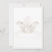 Faire-part de mariage au champagne doré élégant (Dos)