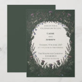 Faire-part de mariage au chardon celtique (Devant / Derrière)
