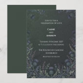 Faire-part de mariage au chardon celtique (Devant / Derrière)