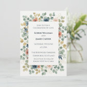Faire-part de mariage au coin bleu Thistle Celtic (Debout devant)