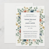 Faire-part de mariage au coin bleu Thistle Celtic (Devant / Derrière)