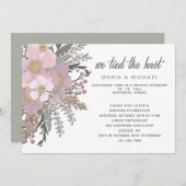 Faire-part de mariage au Cornouiller rose (Devant / Derrière)