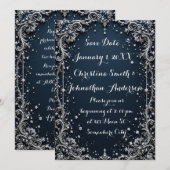 Faire-part de mariage au design élégant (Devant / Derrière)