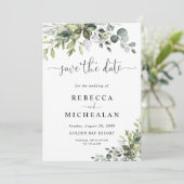 Faire-Part de Mariage au Eucalyptus (Debout devant)
