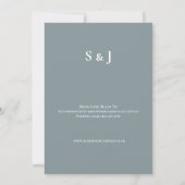 Faire-part de mariage au eucalyptus gris-bleu (Dos)