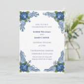 Faire-part de mariage au eucalyptus vert (Debout devant)