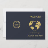 Faire-part de mariage au format Passeport – Voyage (Dos)
