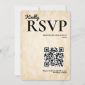 Faire-part de mariage au journal rustique élégant (Dos)