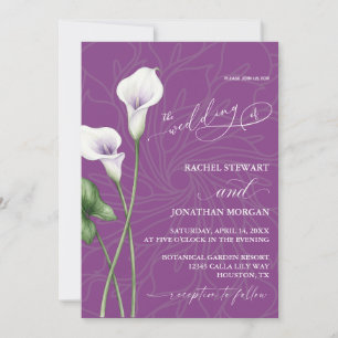 Faire-part de mariage au lys calla